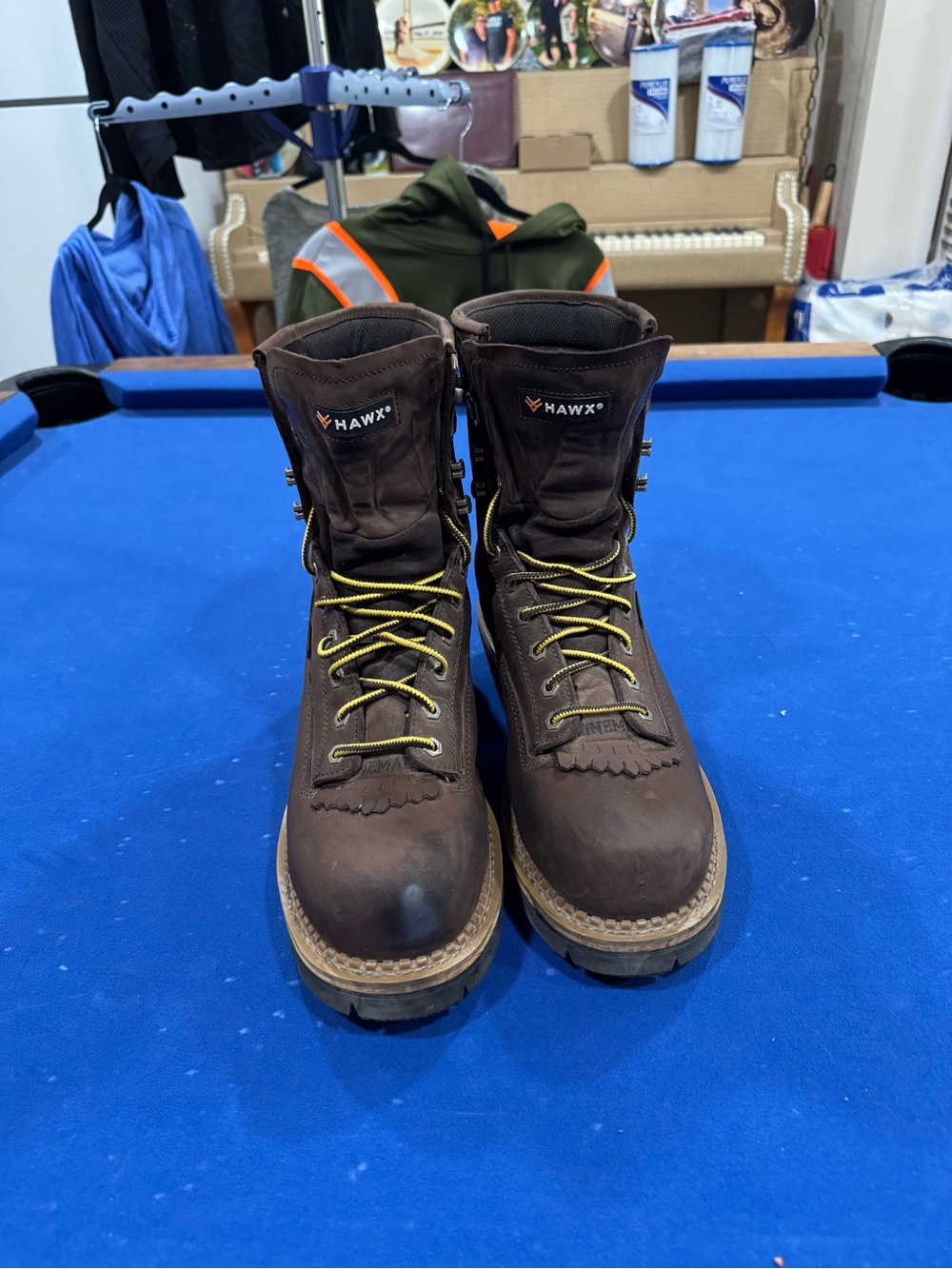 HAWX Brown Men's Work Boots – Heavy-Duty Leather Safety Boots